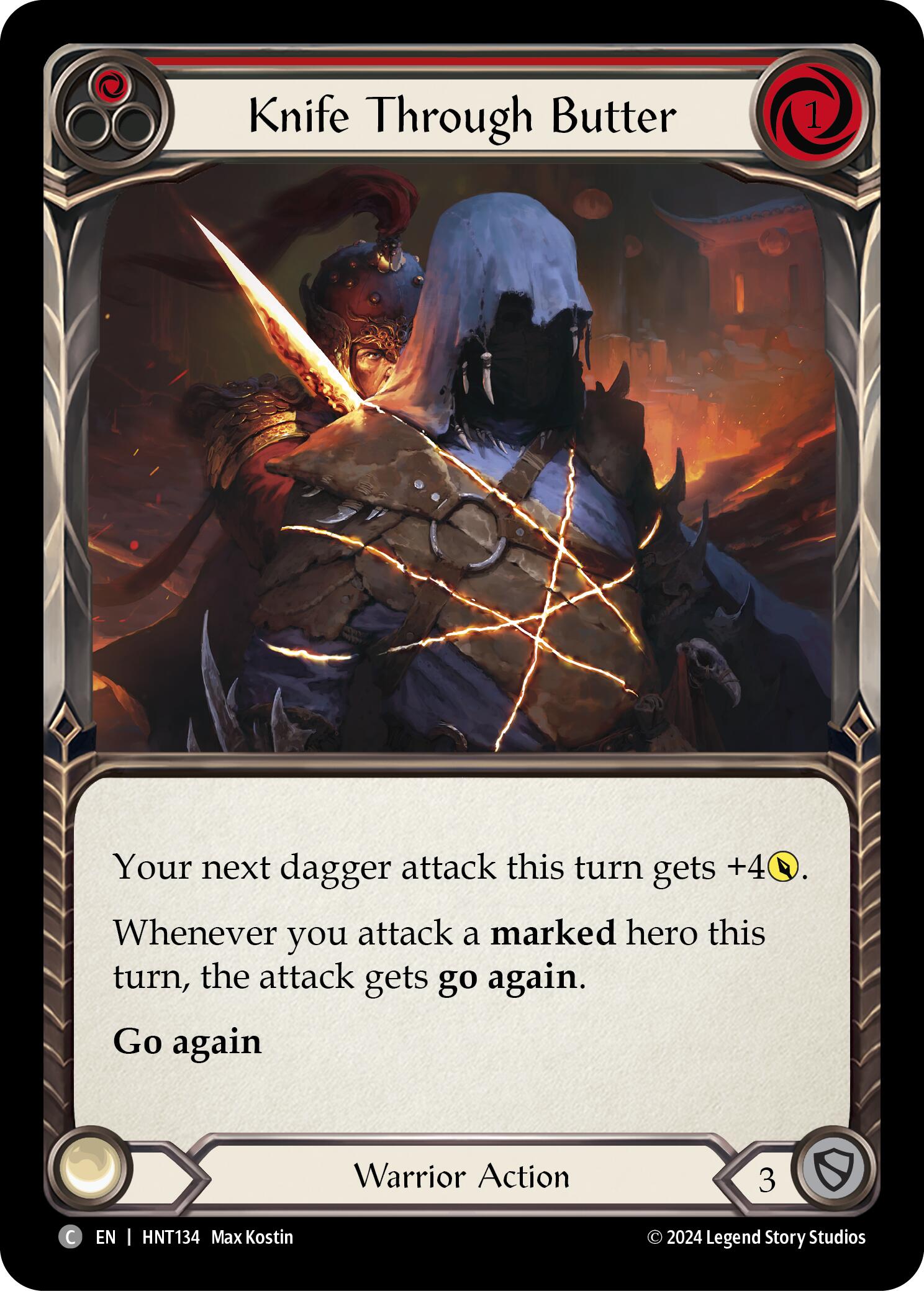 Knife through Butter (Red) [HNT134] (The Hunted)  Rainbow Foil | Good Games Adelaide SA