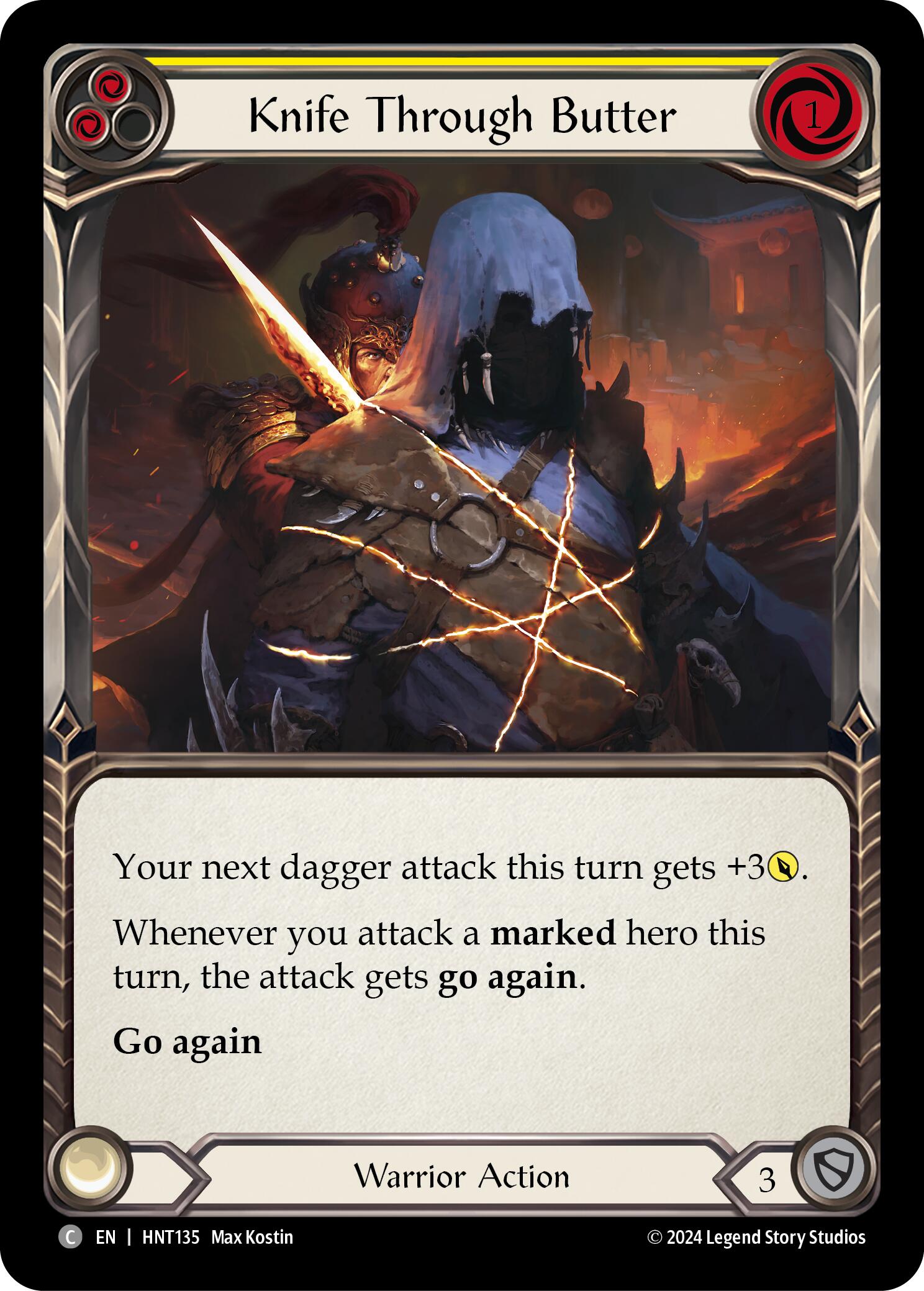 Knife through Butter (Yellow) [HNT135] (The Hunted)  Rainbow Foil | Good Games Adelaide SA