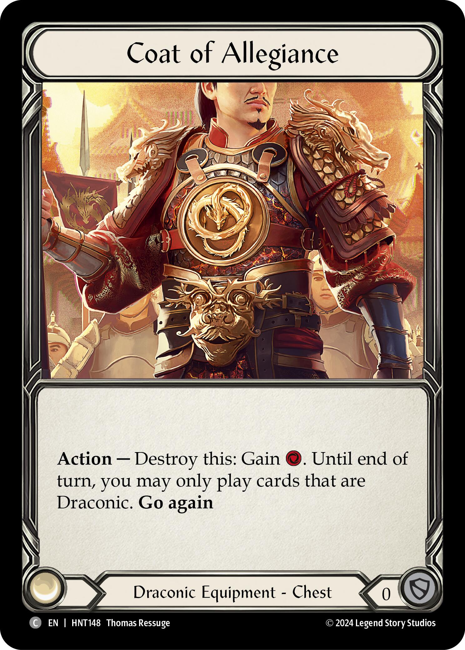 Coat of Allegiance [HNT148] (The Hunted)  Cold Foil | Good Games Adelaide SA