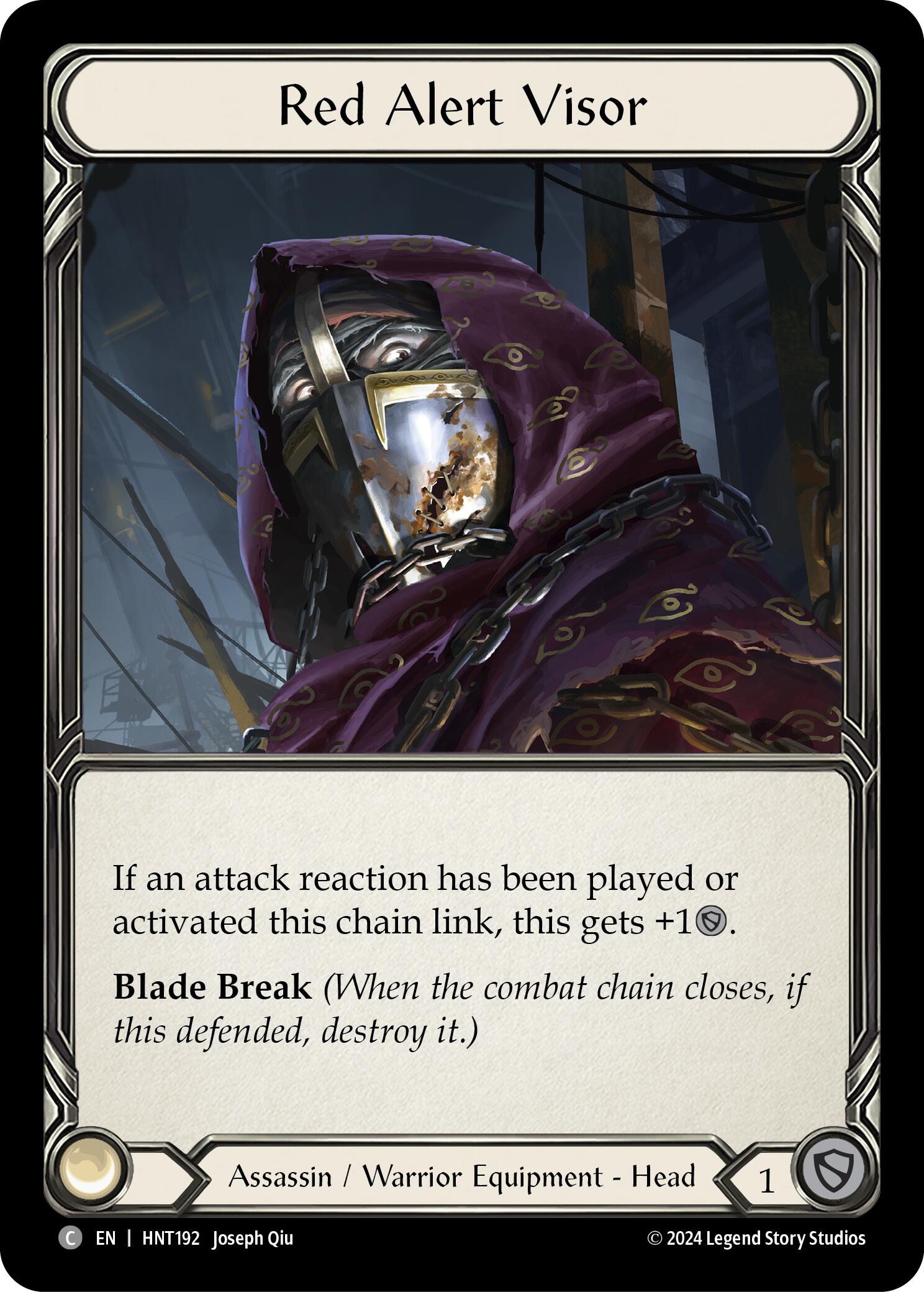 Red Alert Visor [HNT192] (The Hunted)  Cold Foil | Good Games Adelaide SA