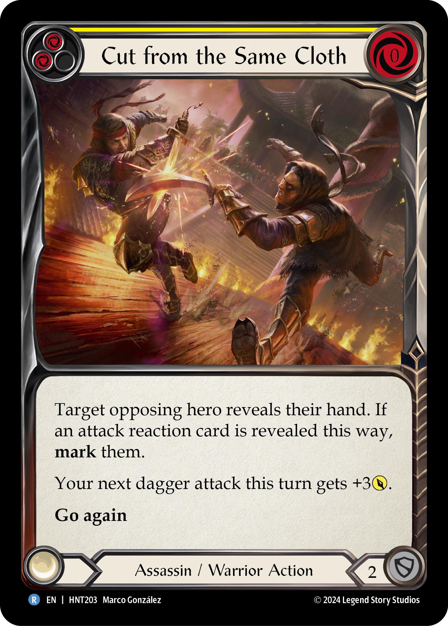 Cut from the Same Cloth (Yellow) [HNT203] (The Hunted)  Rainbow Foil | Good Games Adelaide SA