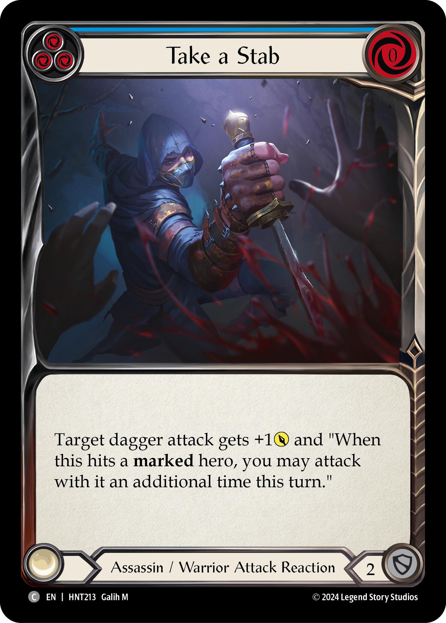 Take a Stab (Blue) [HNT213] (The Hunted)  Rainbow Foil | Good Games Adelaide SA