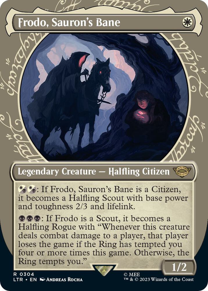 Frodo, Sauron's Bane 304 (Universes Beyond: The Lord of the Rings: Tales of Middle-earth)  - Showcase Foil | Good Games Adelaide SA
