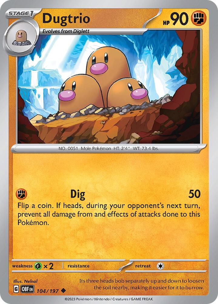 Dugtrio 104/197 (SV03: Obsidian Flames)  | Good Games Adelaide SA