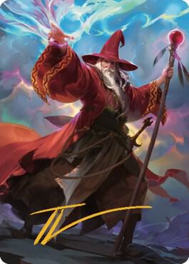Elminster Art Card 36 81 Gold Stamped Signature 36 (Art Series: Commander Legends: Battle for Baldur's Gate)  | Good Games Adelaide SA