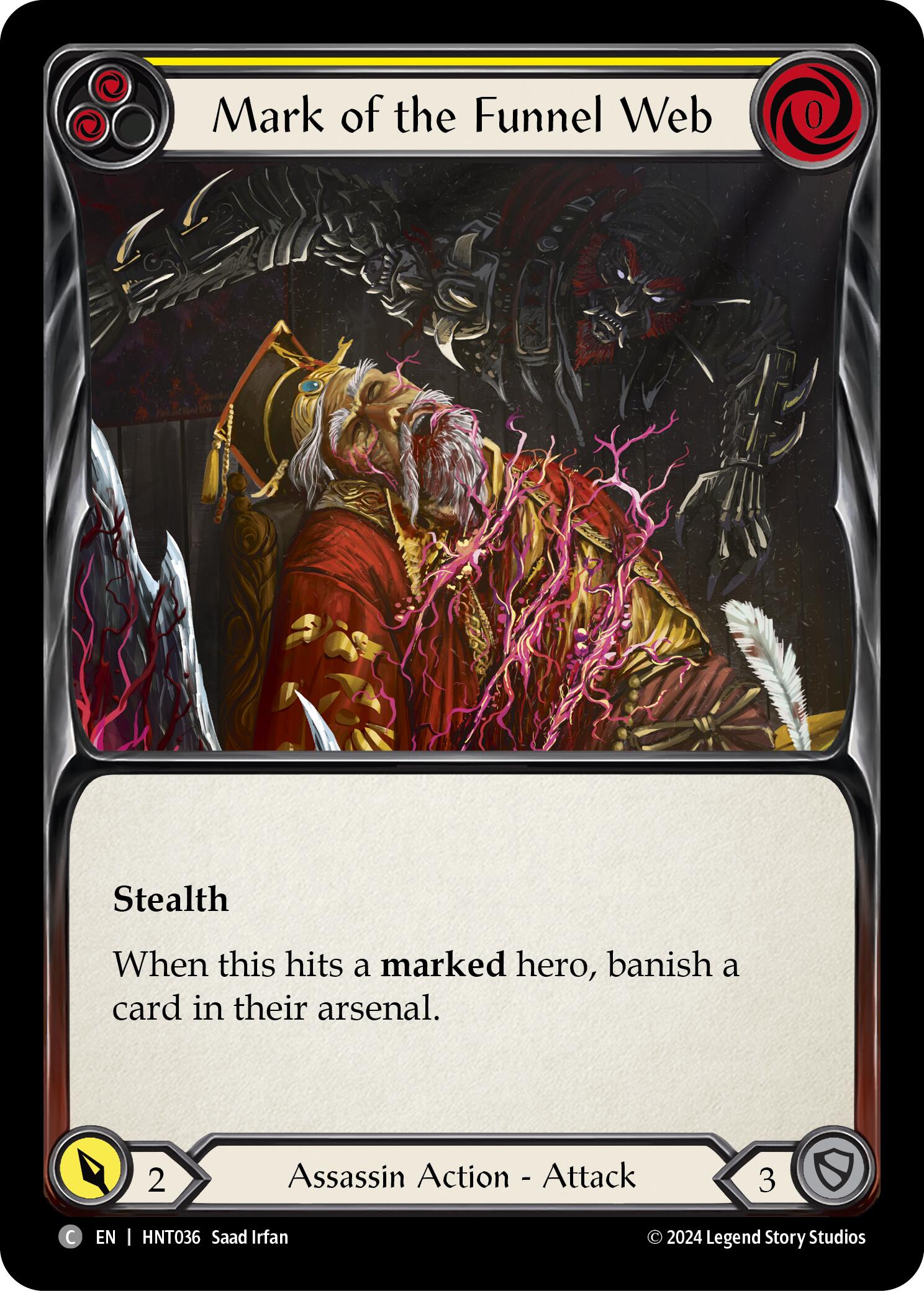 Mark of the Funnel Web (Yellow) [HNT036] (The Hunted)  Rainbow Foil | Good Games Adelaide SA