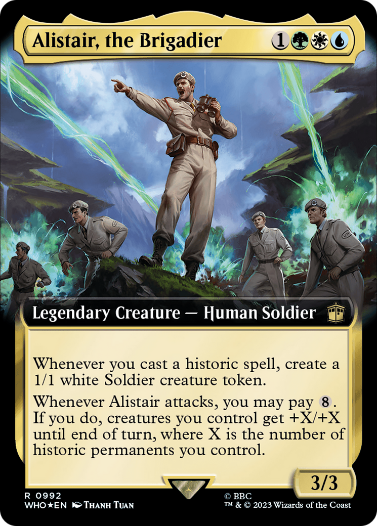 Alistair, the Brigadier (Extended Art) (Surge Foil) [Doctor Who] | Good Games Adelaide SA