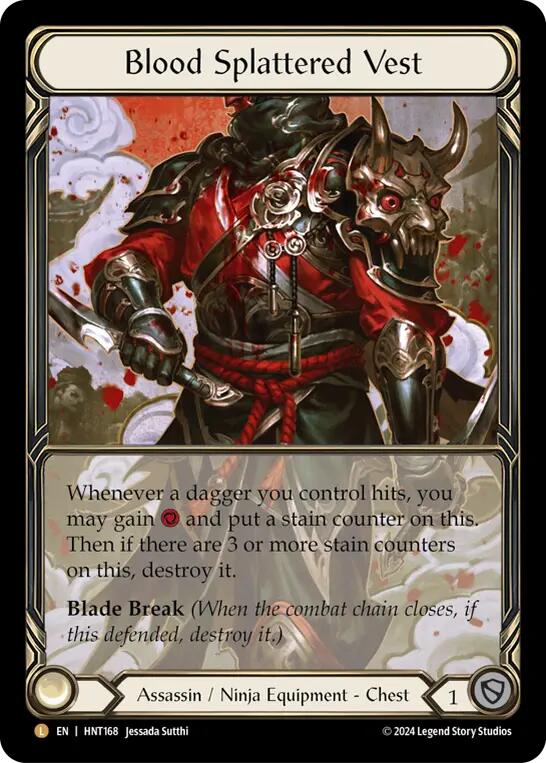Blood Splattered Vest (Extended Art) [HNT168] (The Hunted)  Cold Foil | Good Games Adelaide SA