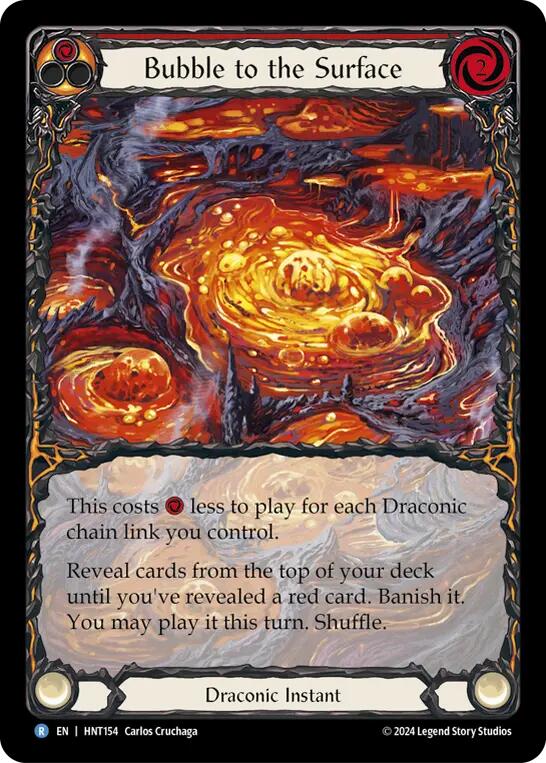 Bubble to the Surface (Red) (Extended Art) [HNT154] (The Hunted)  Rainbow Foil | Good Games Adelaide SA