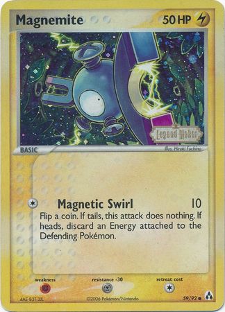 Magnemite (59/92) (Stamped) [EX: Legend Maker] | Good Games Adelaide SA