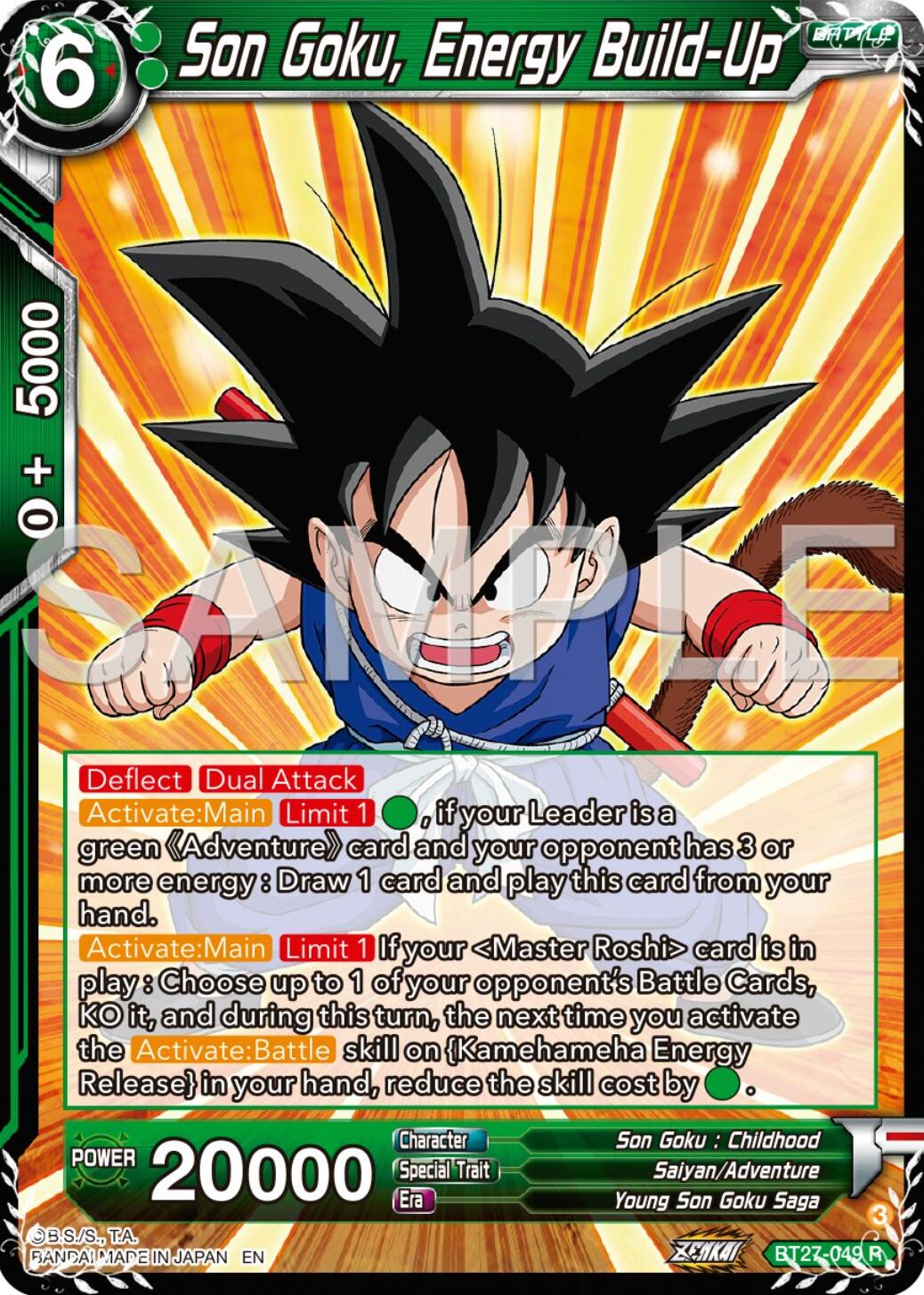 Son goku, Enegry Build-Up (BT27-049) [History of Z] | Good Games Adelaide SA