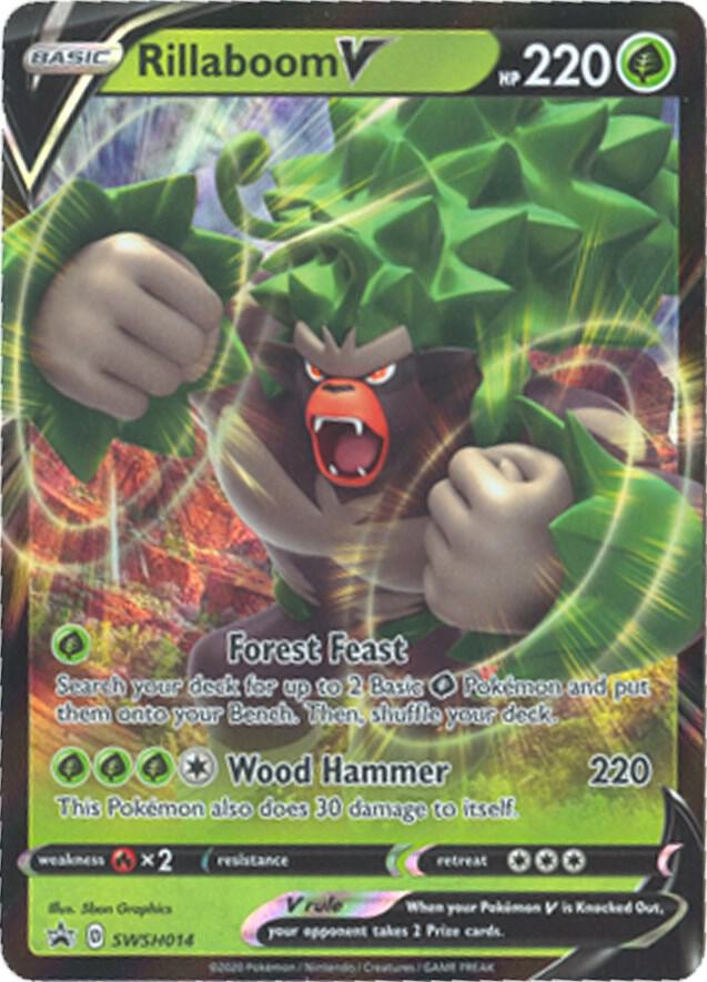 Rillaboom V SWSH014 (SWSH: Sword & Shield Promo Cards)  - Holofoil | Good Games Adelaide SA
