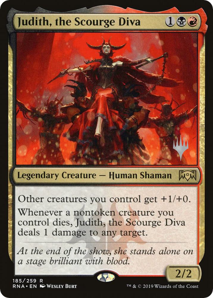 Judith the Scourge Diva 185 (Promo Pack: Throne of Eldraine)  - Foil | Good Games Adelaide SA