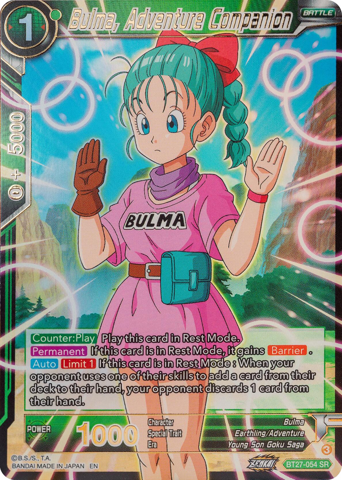 Bulma, Adventure Companion (BT27-054) [History of Z] | Good Games Adelaide SA