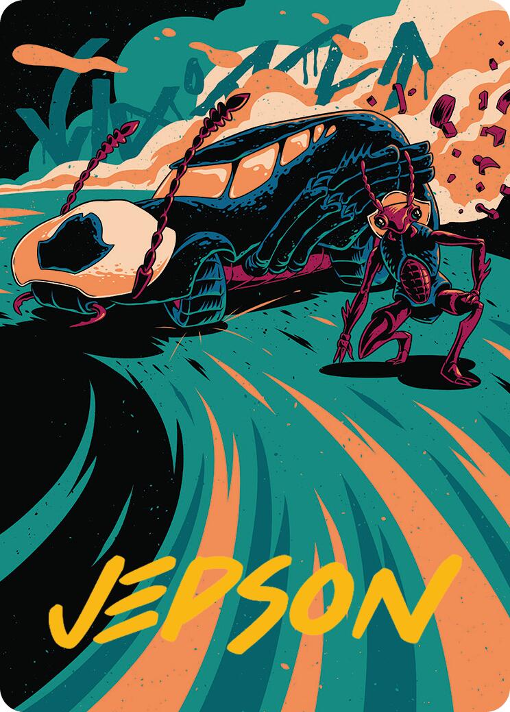 Carrion Cruiser Art Card (Gold-Stamped Signature) [Aetherdrift Art Series] | Good Games Adelaide SA