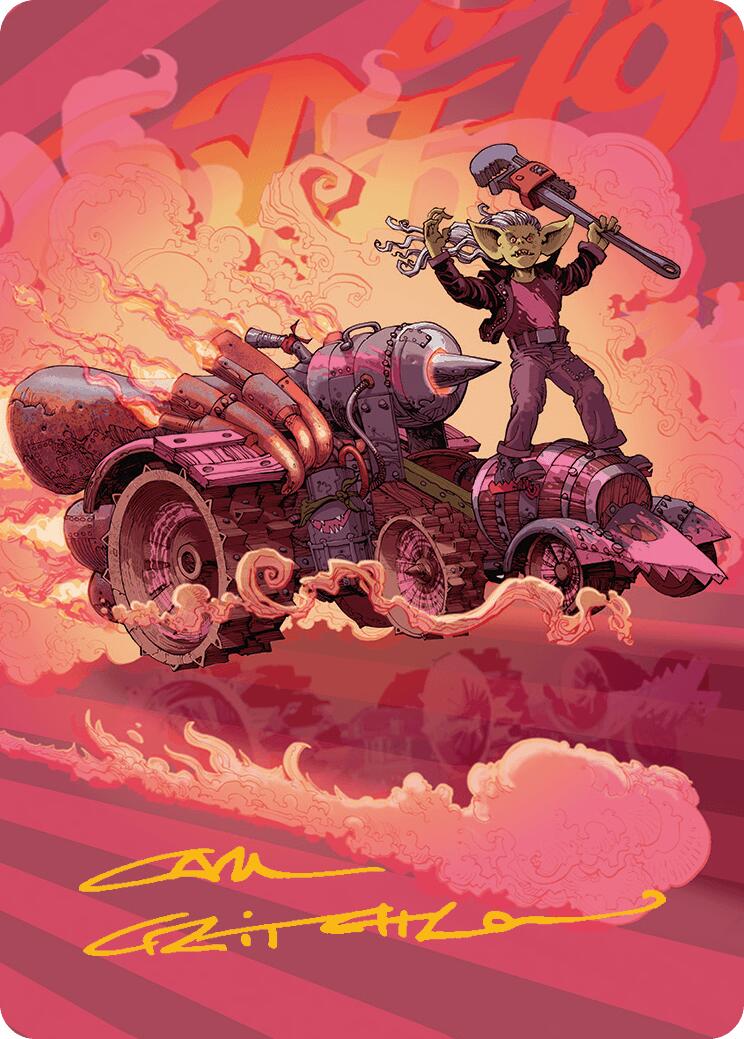 Burner Rocket Art Card (Gold-Stamped Signature) [Aetherdrift Art Series] | Good Games Adelaide SA