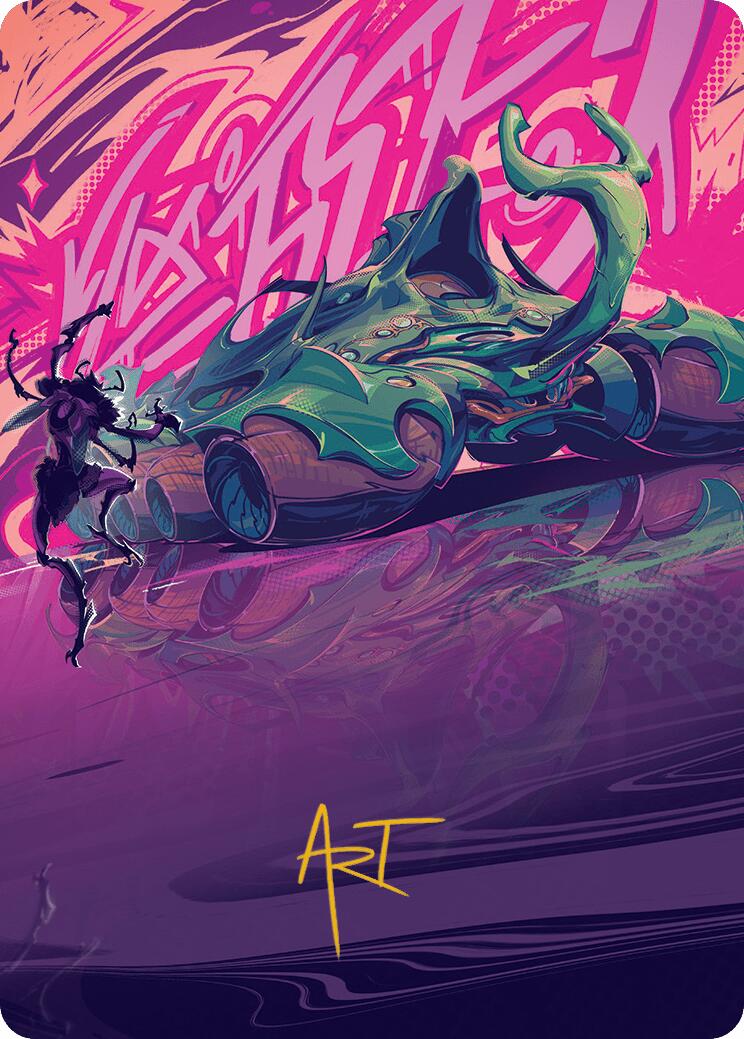Earthrumbler Art Card (Gold-Stamped Signature) [Aetherdrift Art Series] | Good Games Adelaide SA