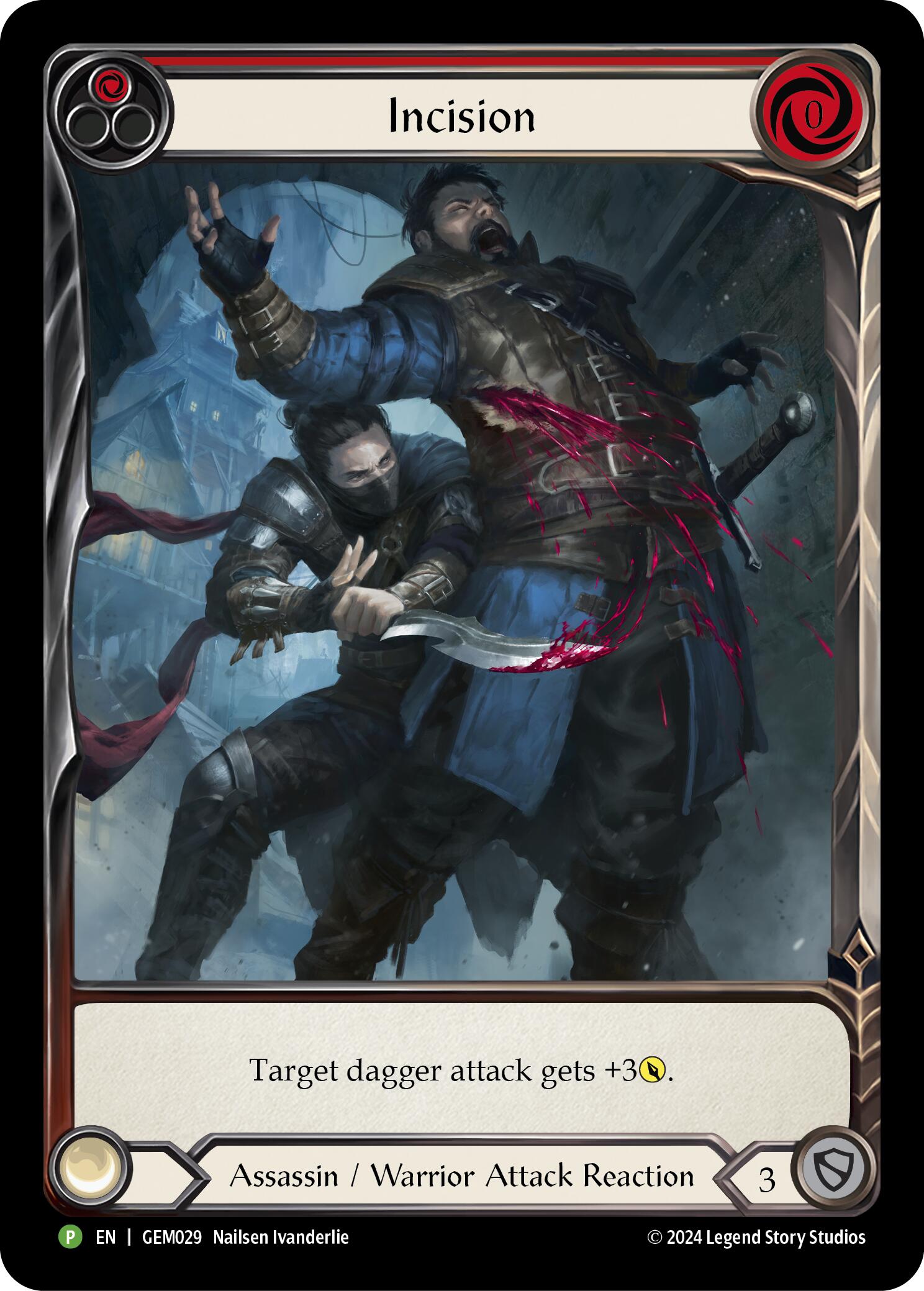 Incision (Red) [GEM029] (GEM Pack 1)  Rainbow Foil | Good Games Adelaide SA