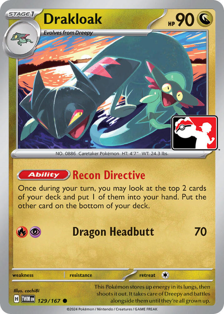 Drakloak Series 6 129/167 (Prize Pack Series Cards)  - Holofoil | Good Games Adelaide SA