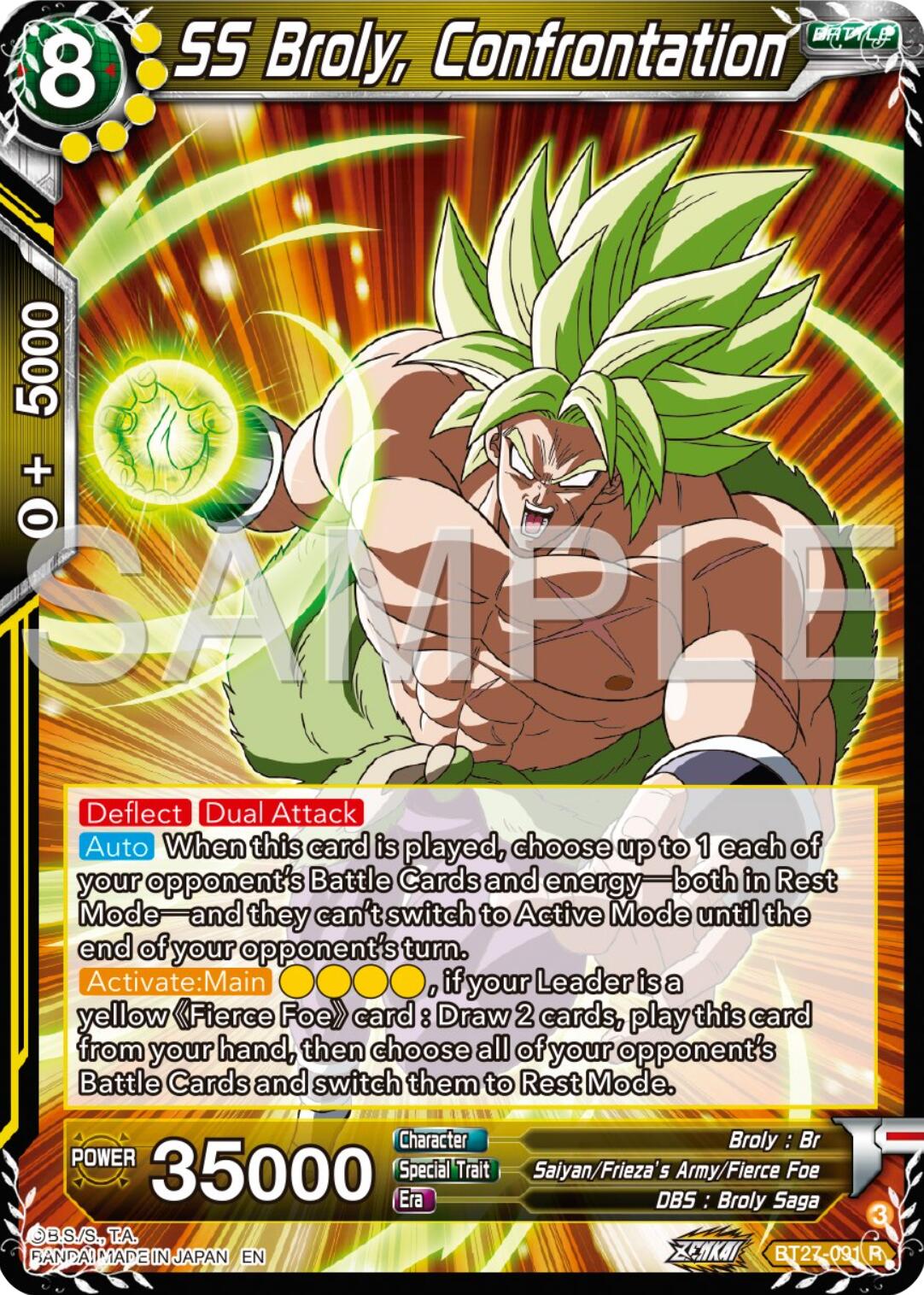 SS Broly, Confrontation (BT27-091) [History of Z] | Good Games Adelaide SA