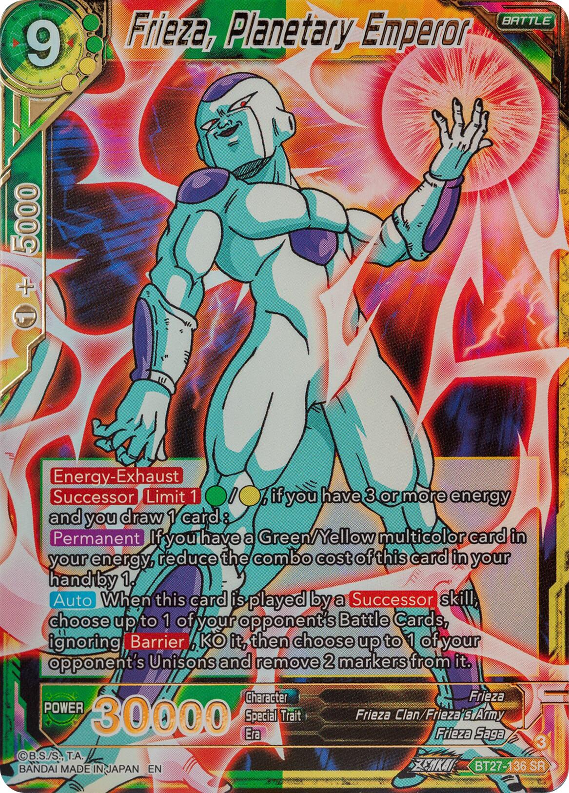 Frieza, Planetary Emperor (BT27-136) [History of Z] | Good Games Adelaide SA
