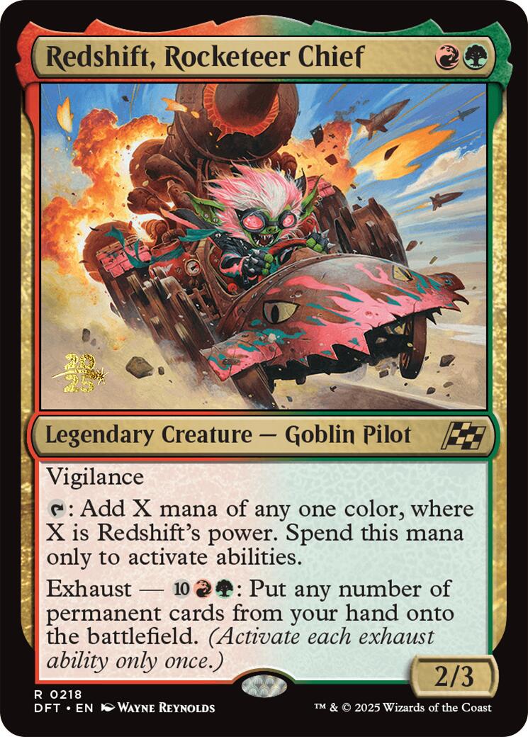 Redshift, Rocketeer Chief [Aetherdrift Prerelease Promos] | Good Games Adelaide SA