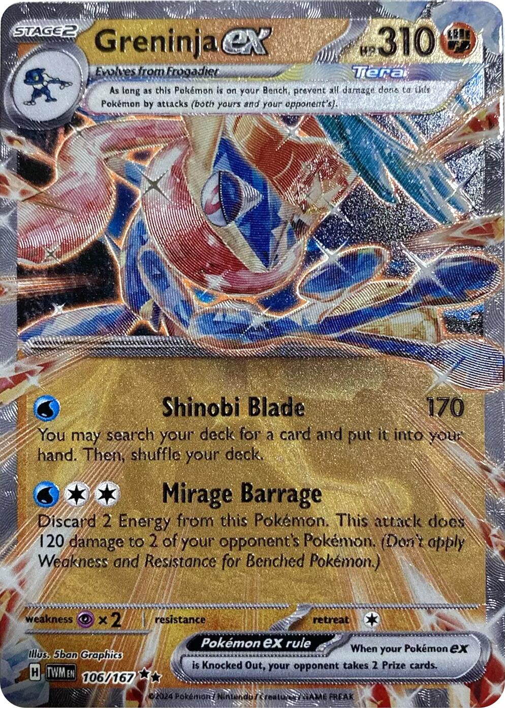 Greninja ex (106/167) (GameStop Metal Card) [Miscellaneous Cards] | Good Games Adelaide SA