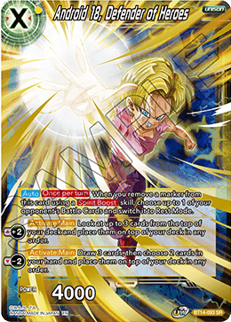 Android 18, Defender of Heroes (BT14-093) [Cross Spirits] | Good Games Adelaide SA
