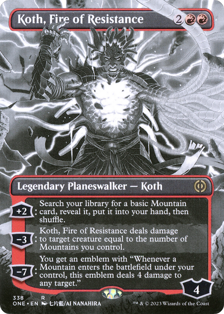 Koth, Fire of Resistance (Borderless Manga) [Phyrexia: All Will Be One] | Good Games Adelaide SA