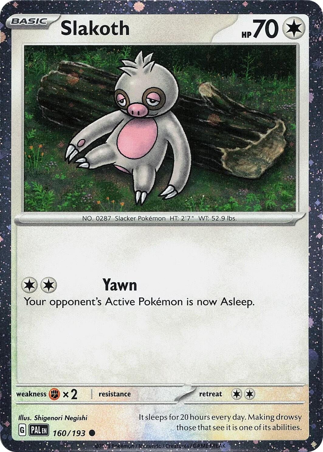 Slakoth (160/193) (Cosmos Holo) [Scarlet & Violet: Paldea Evolved] | Good Games Adelaide SA
