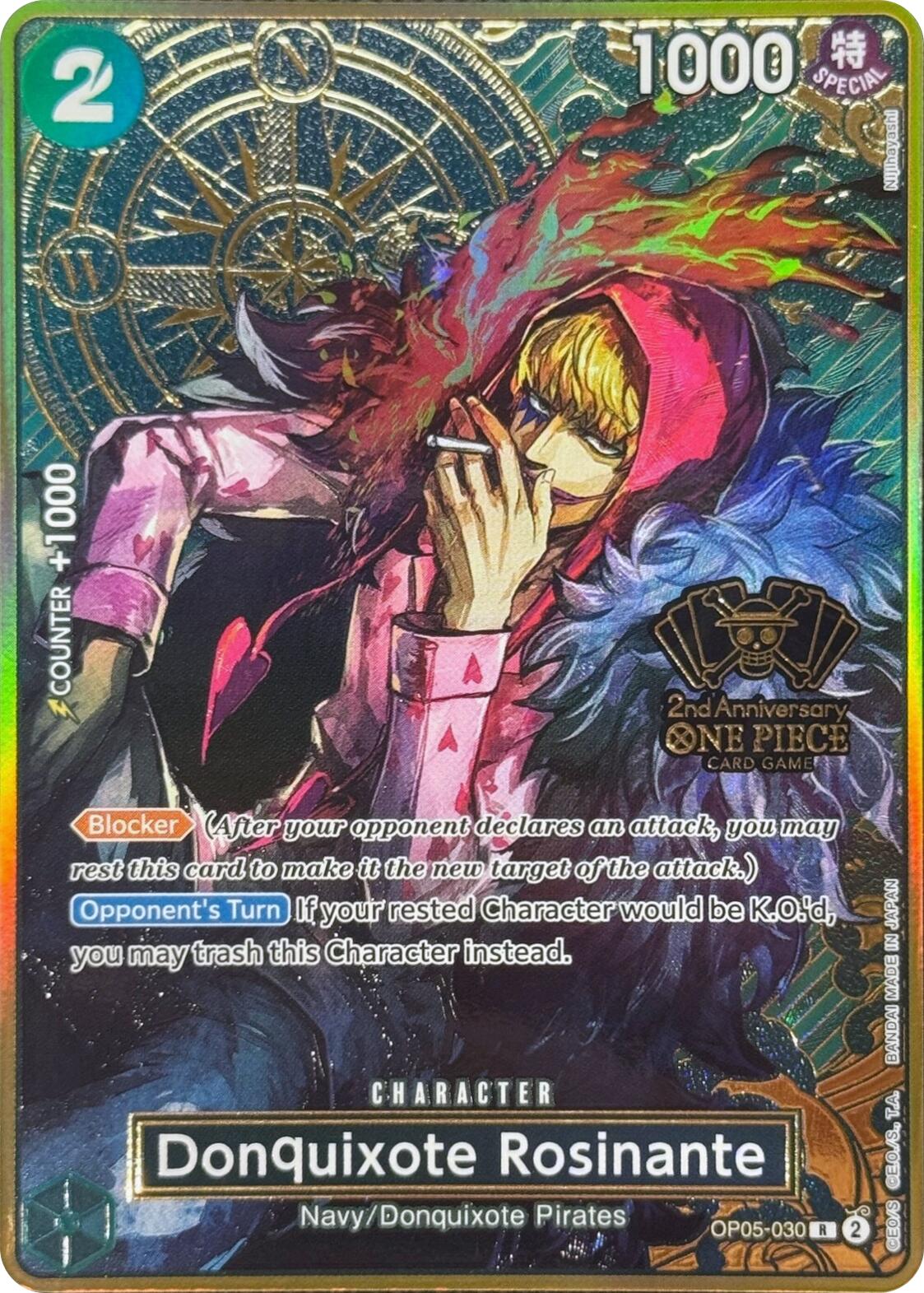 Donquixote Rosinante (Japanese Version 2nd Anniversary Set) [One Piece Promotion Cards] | Good Games Adelaide SA