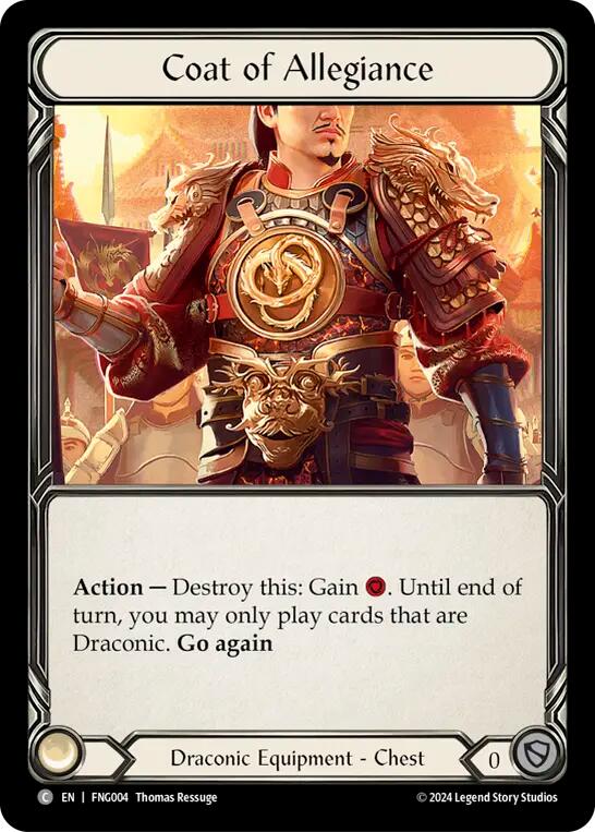 Coat of Allegiance [FNG004] (The Hunted Fang Blitz Deck) | Good Games Adelaide SA