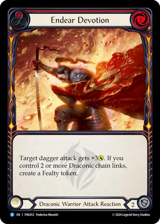 Endear Devotion (Red) [FNG012] (The Hunted Fang Blitz Deck) | Good Games Adelaide SA