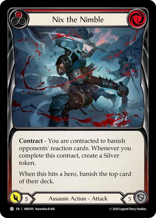 Nix the Nimble (Red) [ARK010] (The Hunted Arakni Blitz Deck) | Good Games Adelaide SA