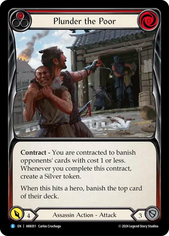 Plunder the Poor (Red) [ARK011] (The Hunted Arakni Blitz Deck) | Good Games Adelaide SA