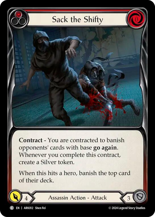 Sack the Shifty (Red) [ARK012] (The Hunted Arakni Blitz Deck) | Good Games Adelaide SA