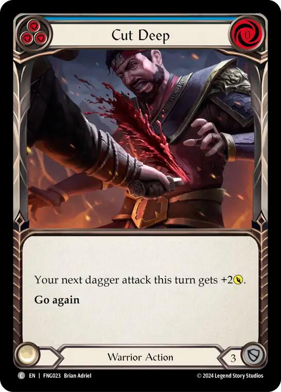 Cut Deep (Blue) [FNG023] (The Hunted Fang Blitz Deck) | Good Games Adelaide SA