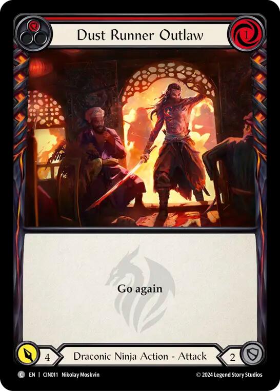 Dust Runner Outlaw (Red) [CIN011] (The Hunted Cindra Blitz Deck) | Good Games Adelaide SA