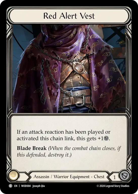 Red Alert Vest [WOD004] (The Hunted Arakni, Web of Deceit Blitz Deck) | Good Games Adelaide SA