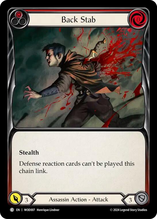 Back Stab (Red) [WOD007] (The Hunted Arakni, Web of Deceit Blitz Deck) | Good Games Adelaide SA