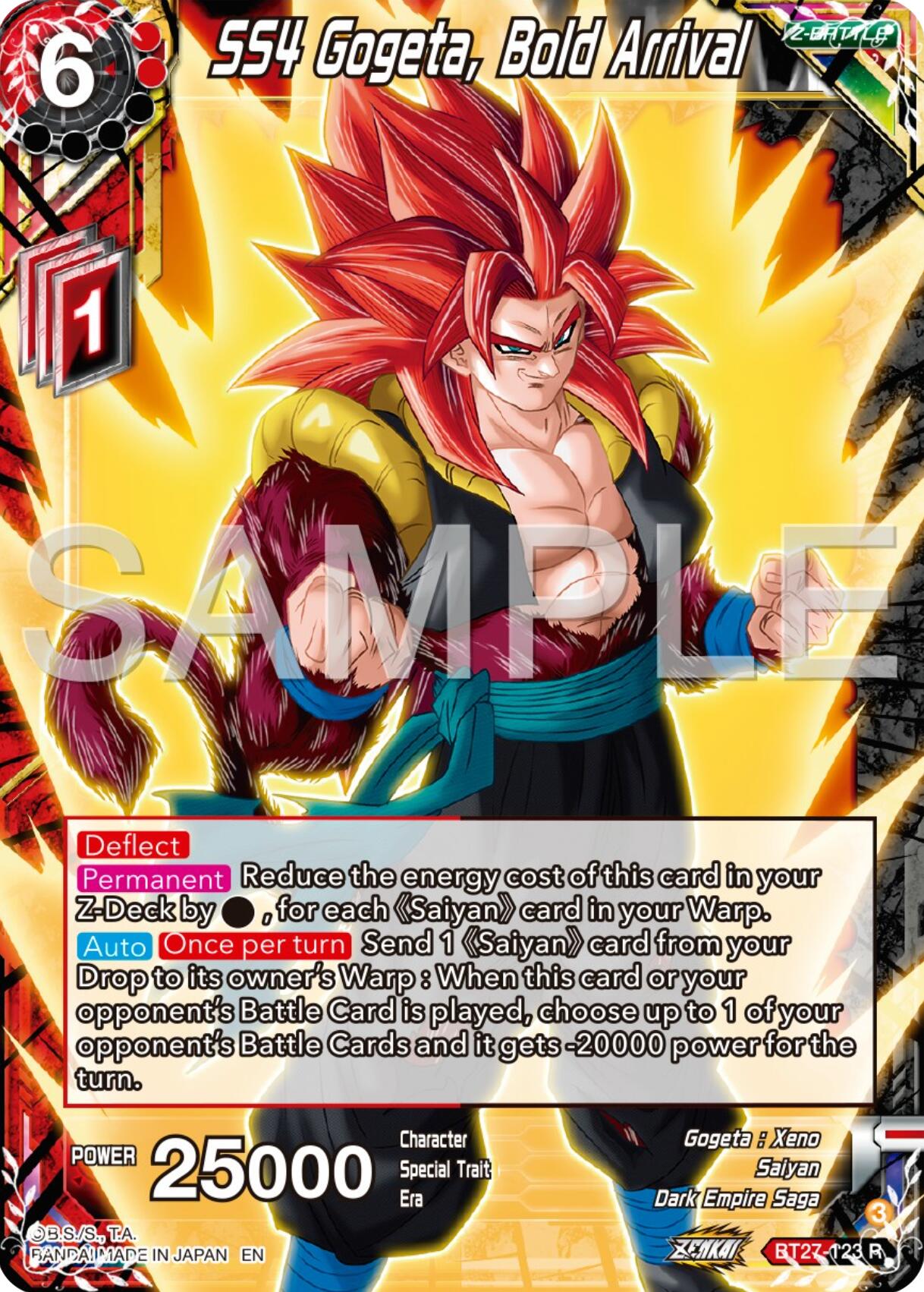 SS4 Gogeta, Bold Arrival (BT27-123) [History of Z] | Good Games Adelaide SA