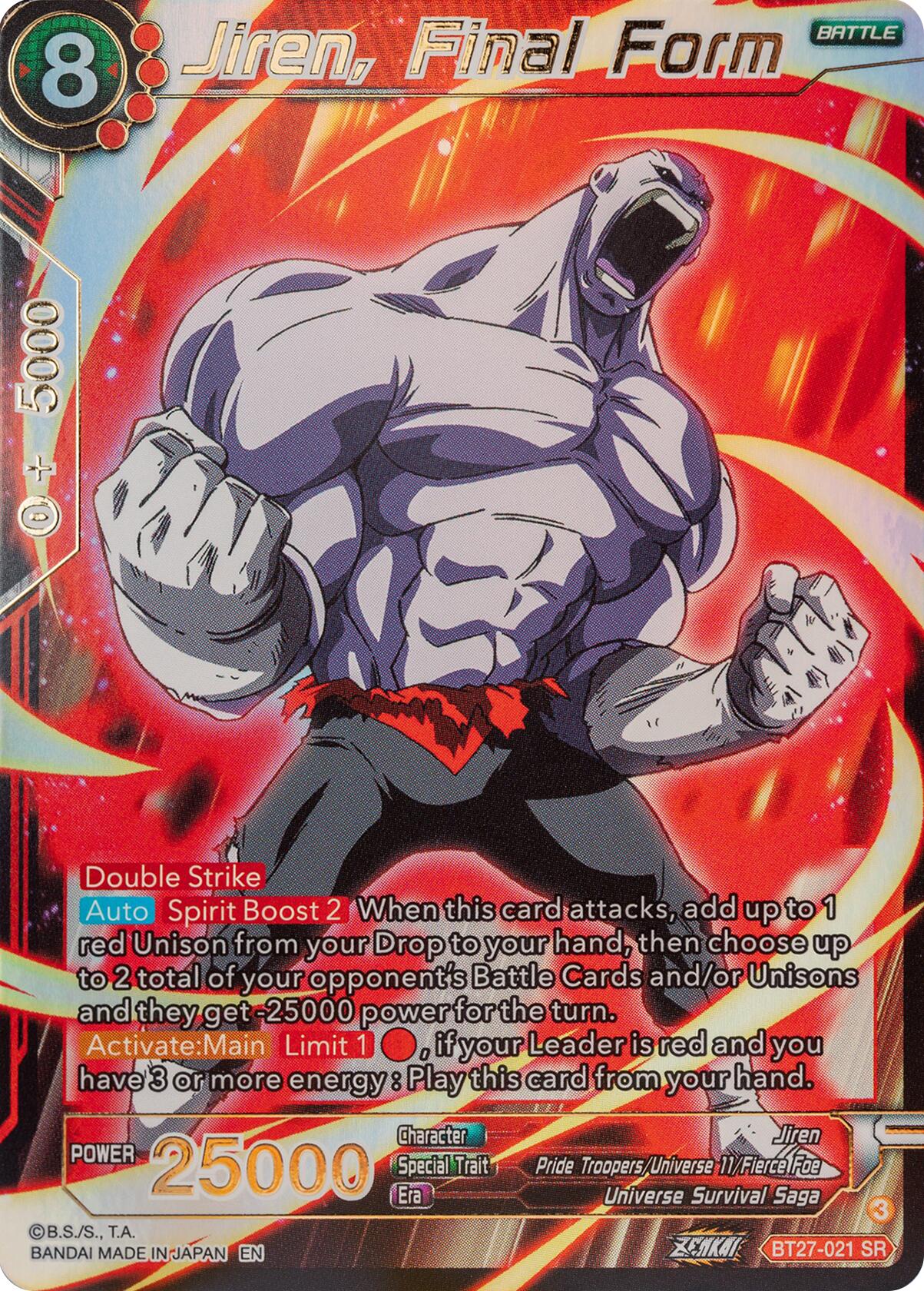 Jiren, Final Form (BT27-021) [History of Z] | Good Games Adelaide SA