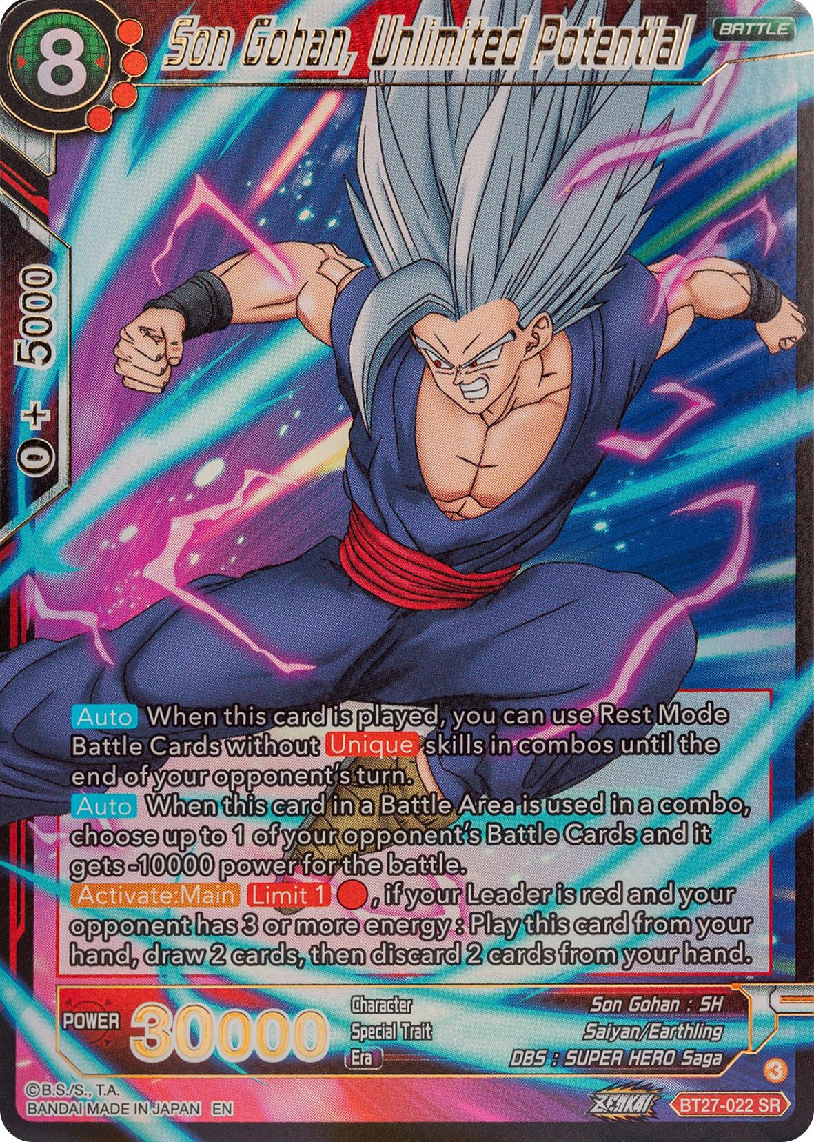 Son Gohan, Unlimited Potential (BT27-022) [History of Z] | Good Games Adelaide SA