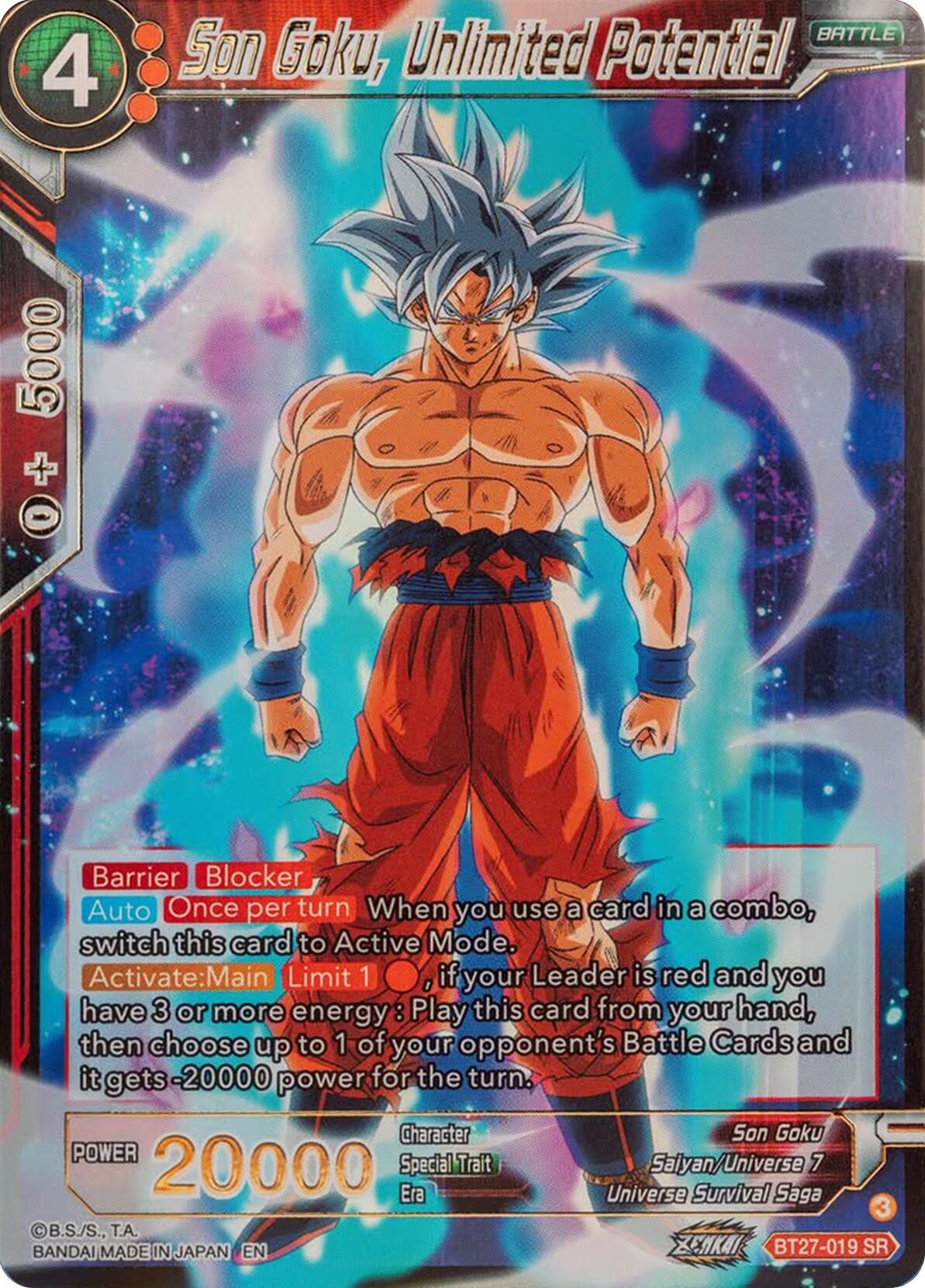Son Goku, Unlimited Potential (BT27-019) [History of Z] | Good Games Adelaide SA