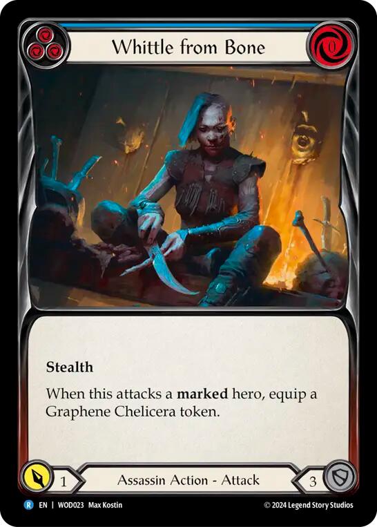 Whittle from Bone (Blue) [WOD023] (The Hunted Arakni, Web of Deceit Blitz Deck) | Good Games Adelaide SA