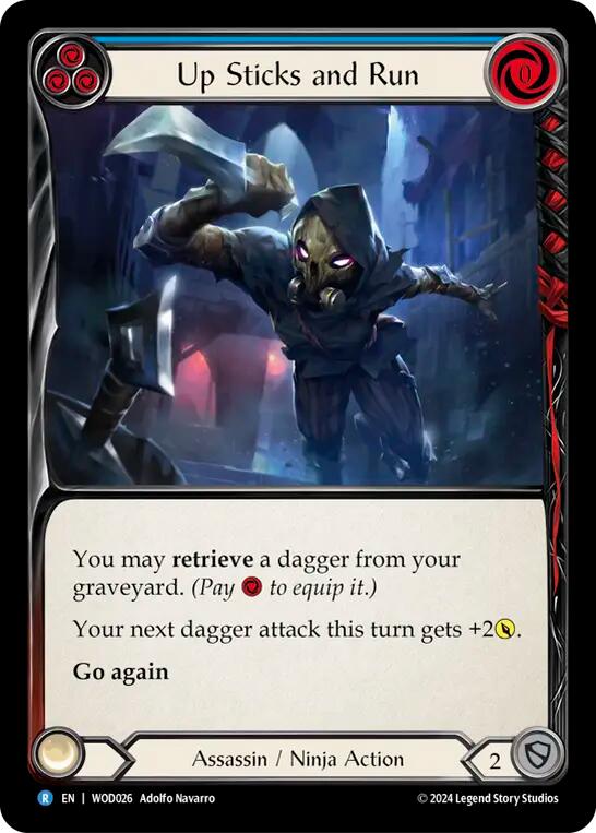 Up Sticks and Run (Blue) [WOD026] (The Hunted Arakni, Web of Deceit Blitz Deck) | Good Games Adelaide SA