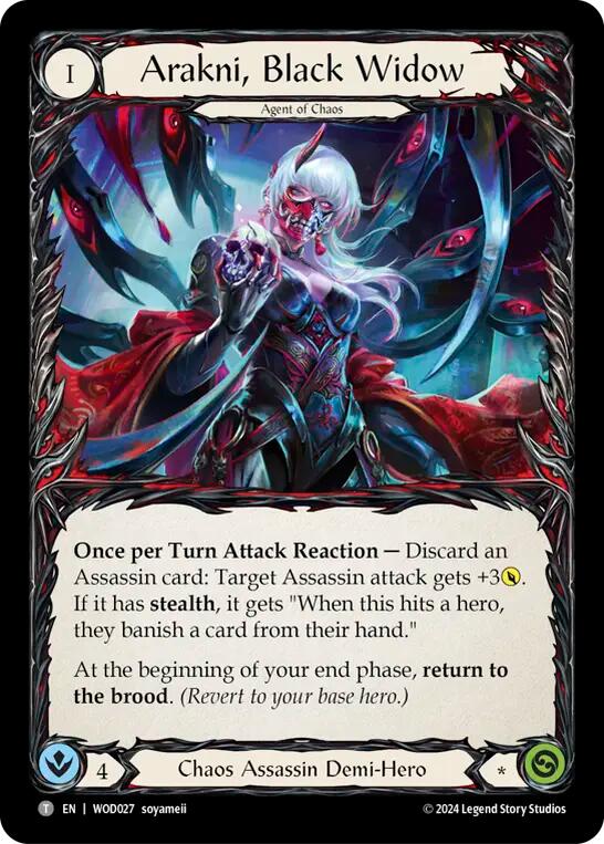 Arakni, Black Widow [WOD027//WOD028] (The Hunted Arakni, Web of Deceit Blitz Deck) | Good Games Adelaide SA