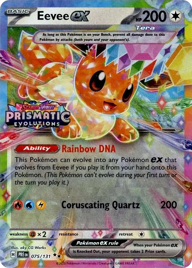 Eevee ex (075/131) (Prismatic Evolutions Stamp) [Scarlet & Violet: Prismatic Evolutions] | Good Games Adelaide SA
