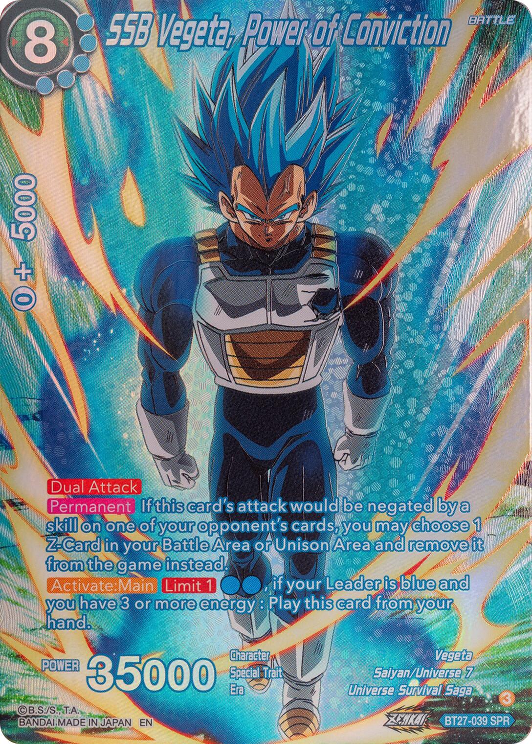 SSB Vegeta, Power of Conviction (SPR) (BT27-039) [History of Z] | Good Games Adelaide SA