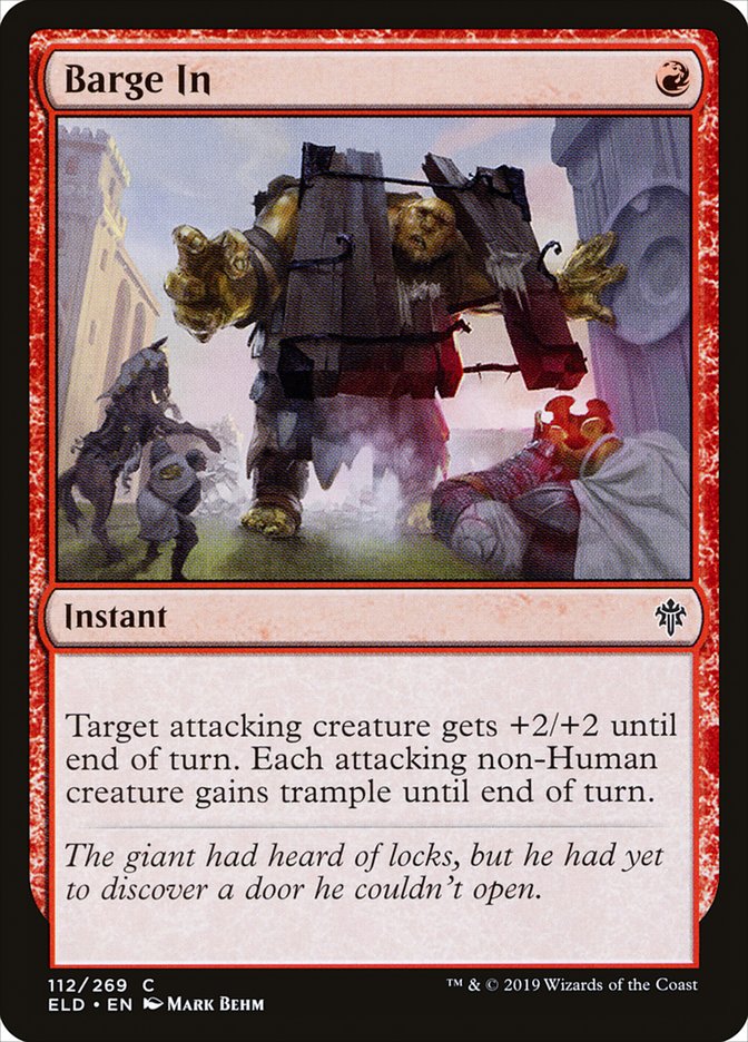 Barge In 112 (Throne of Eldraine)  - Foil | Good Games Adelaide SA